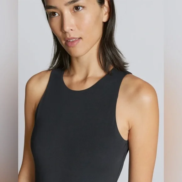 Everlane The Cutaway Tank Bodysuit Black bikini Body Suit Women’s NWOT - Picture 3 of 12